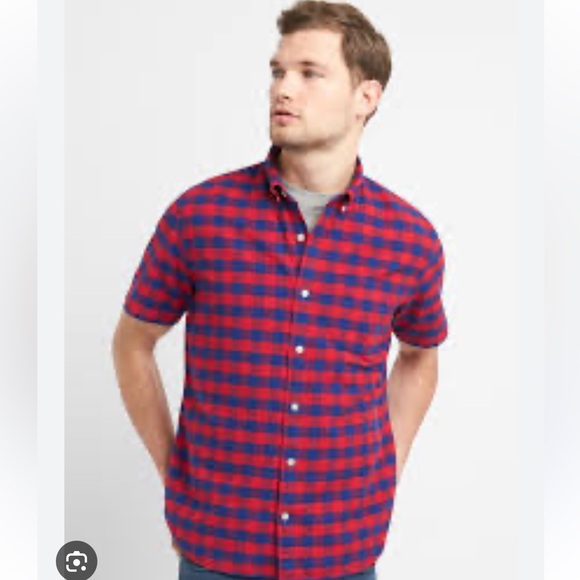GAP Other - GAP Red and Blue Plaid Standard Fit Stretch Oxford-Men’s XL